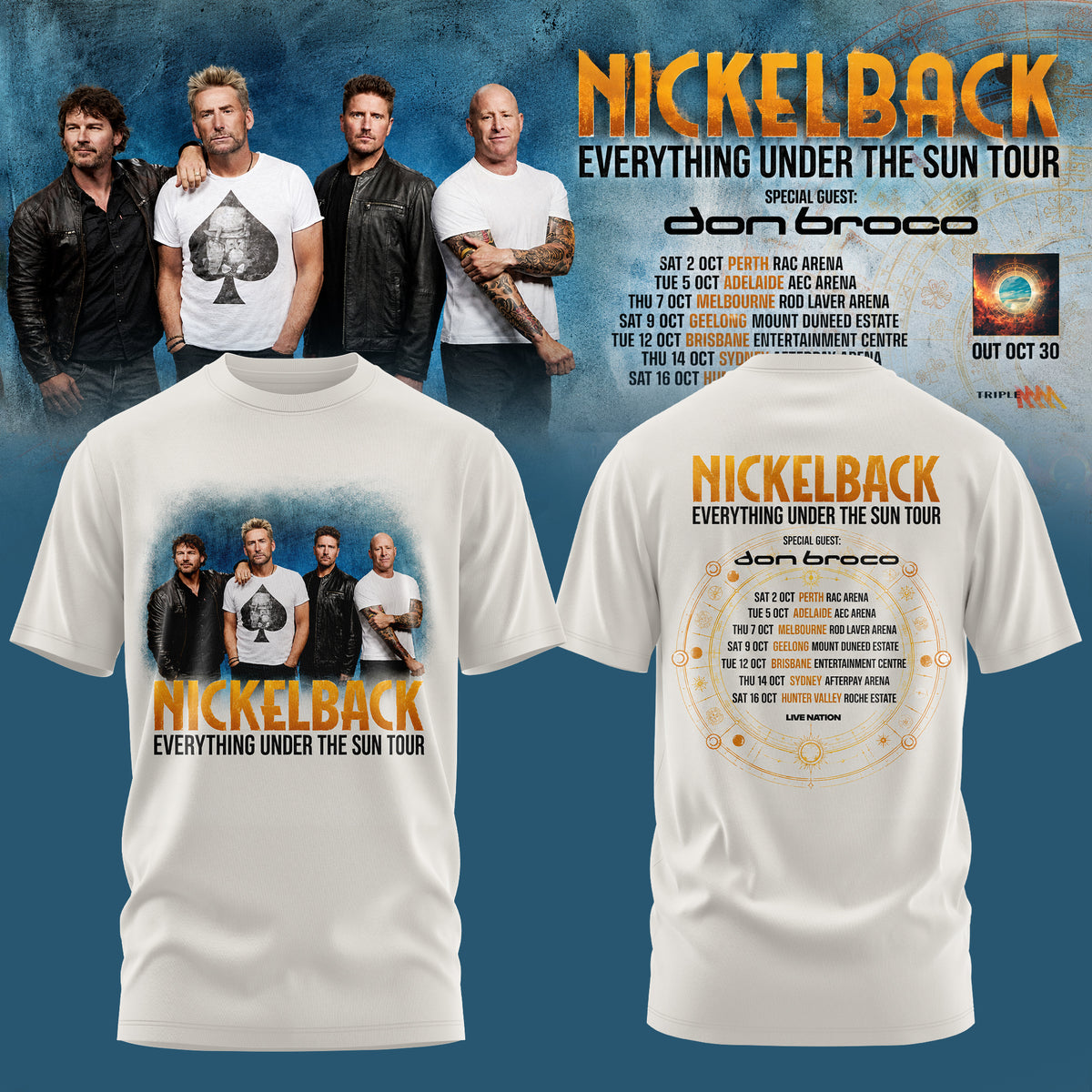 NICKELBACK — EVERYTHING UNDER THE SUN TOUR Limited Edition Shirt