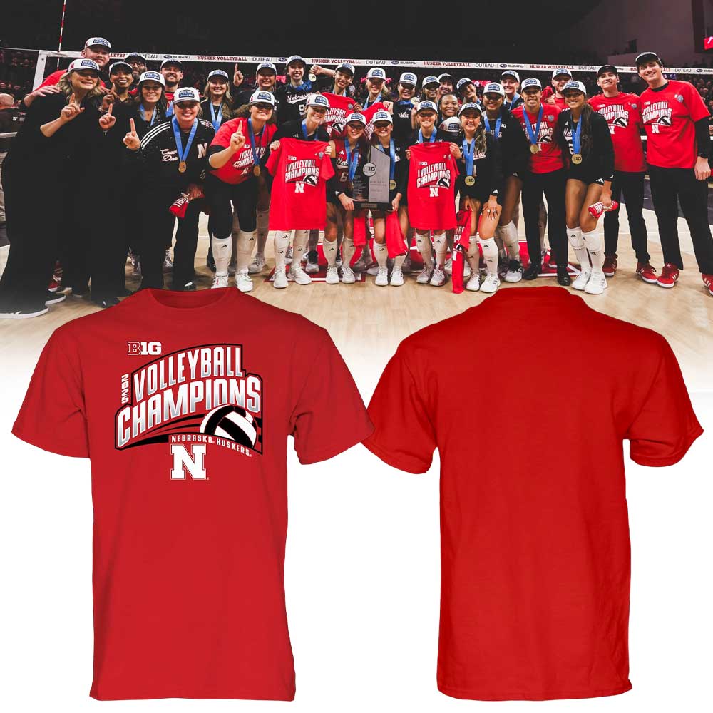Nebraska Huskers 2025 Big 10 Women™s Volleyball Regular Season Champions Combo Shirt