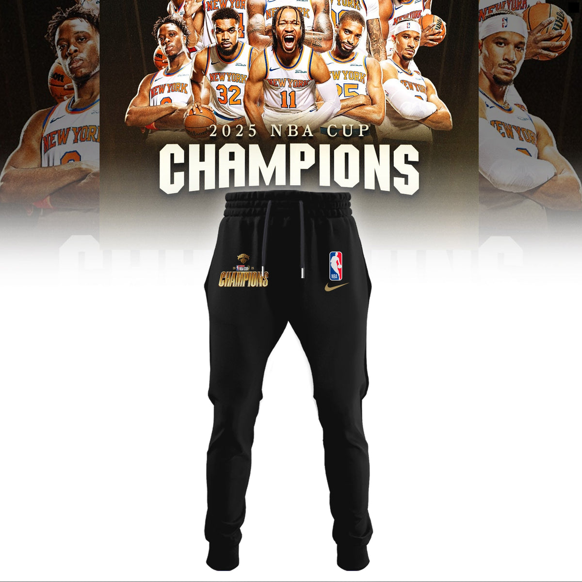 Limited Edition NY Knicks 2025 Emirates NBA Cup Champions Shirt