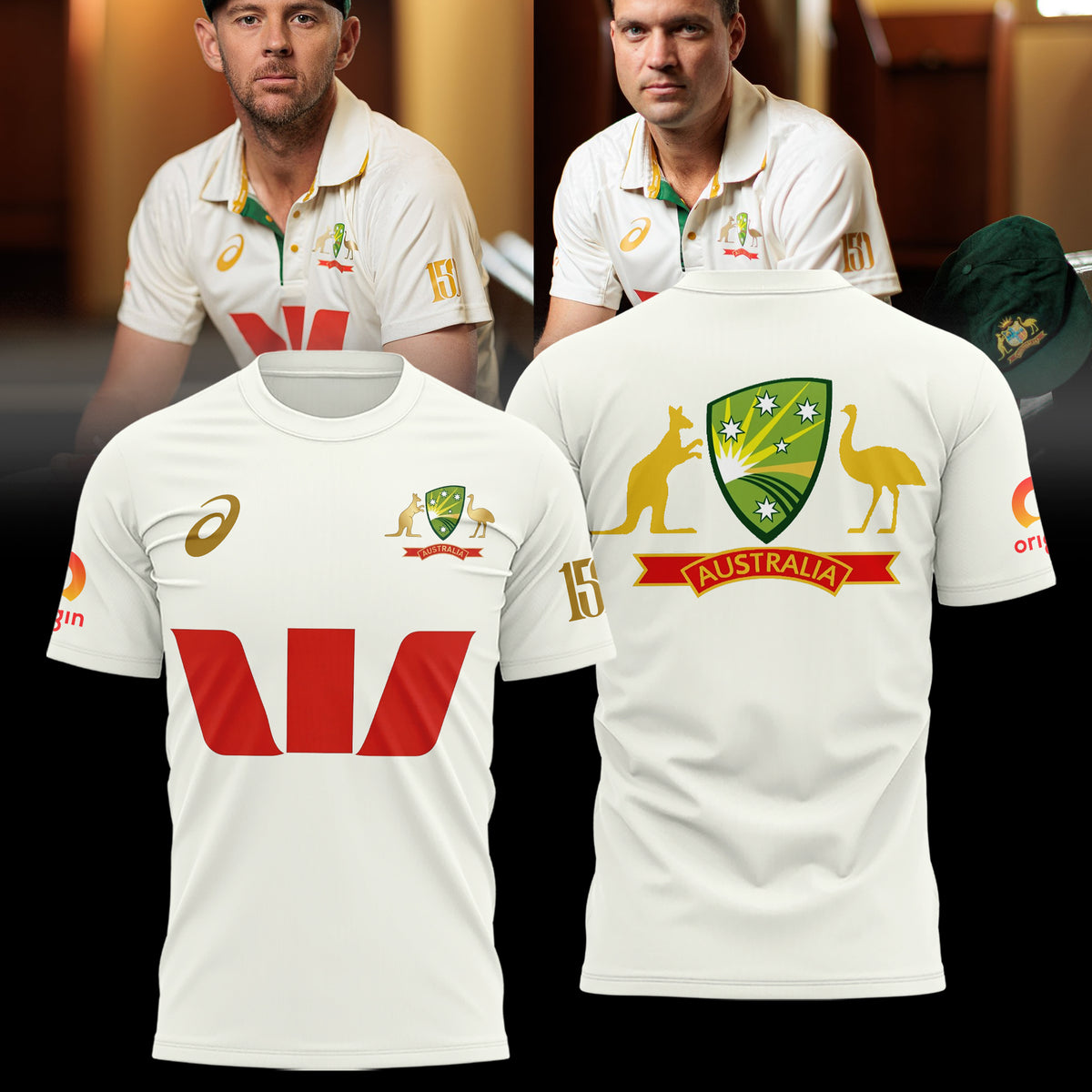 Limited edition Cricket Australia 150th Anniversary Test T-Shirt