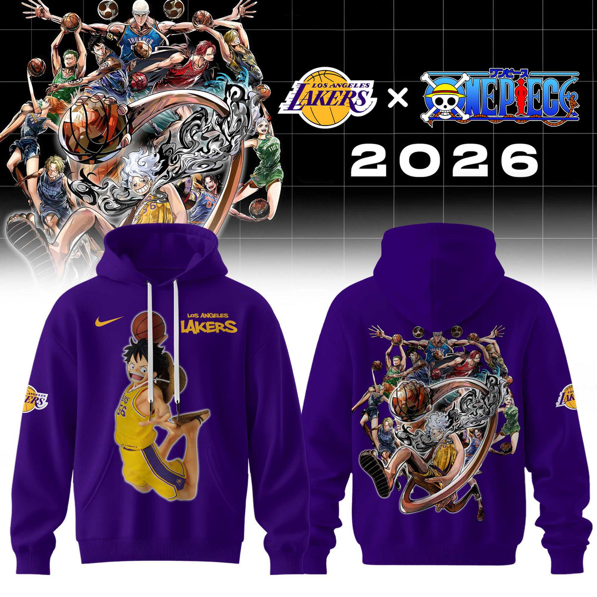 Los Angeles Lakers x One Piece 2026 Uniform
