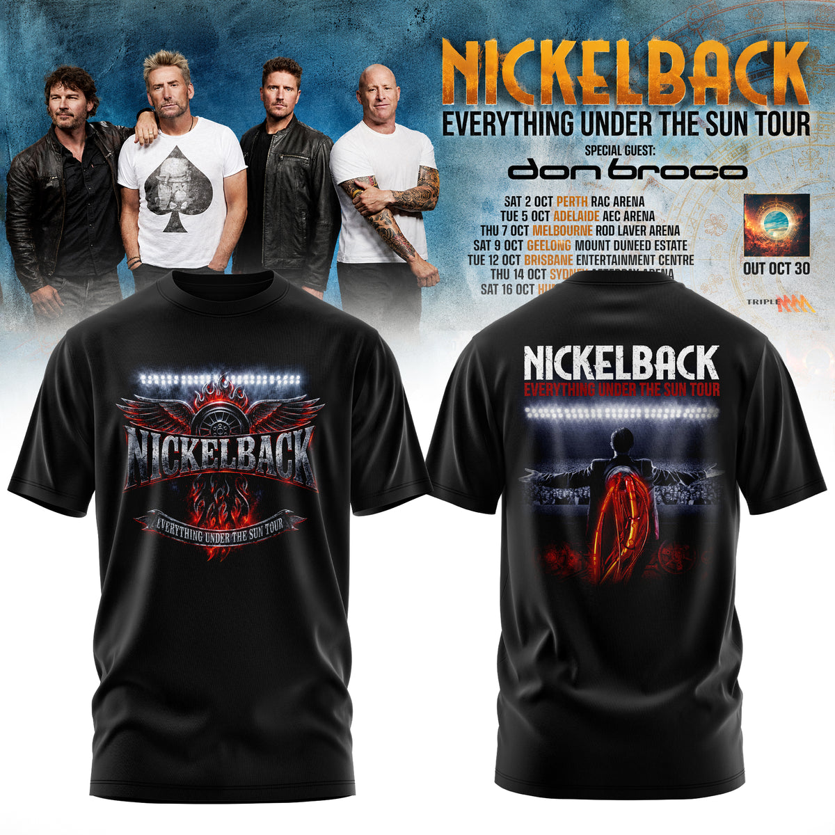 NICKELBACK — EVERYTHING UNDER THE SUN TOUR Limited Edition Shirt