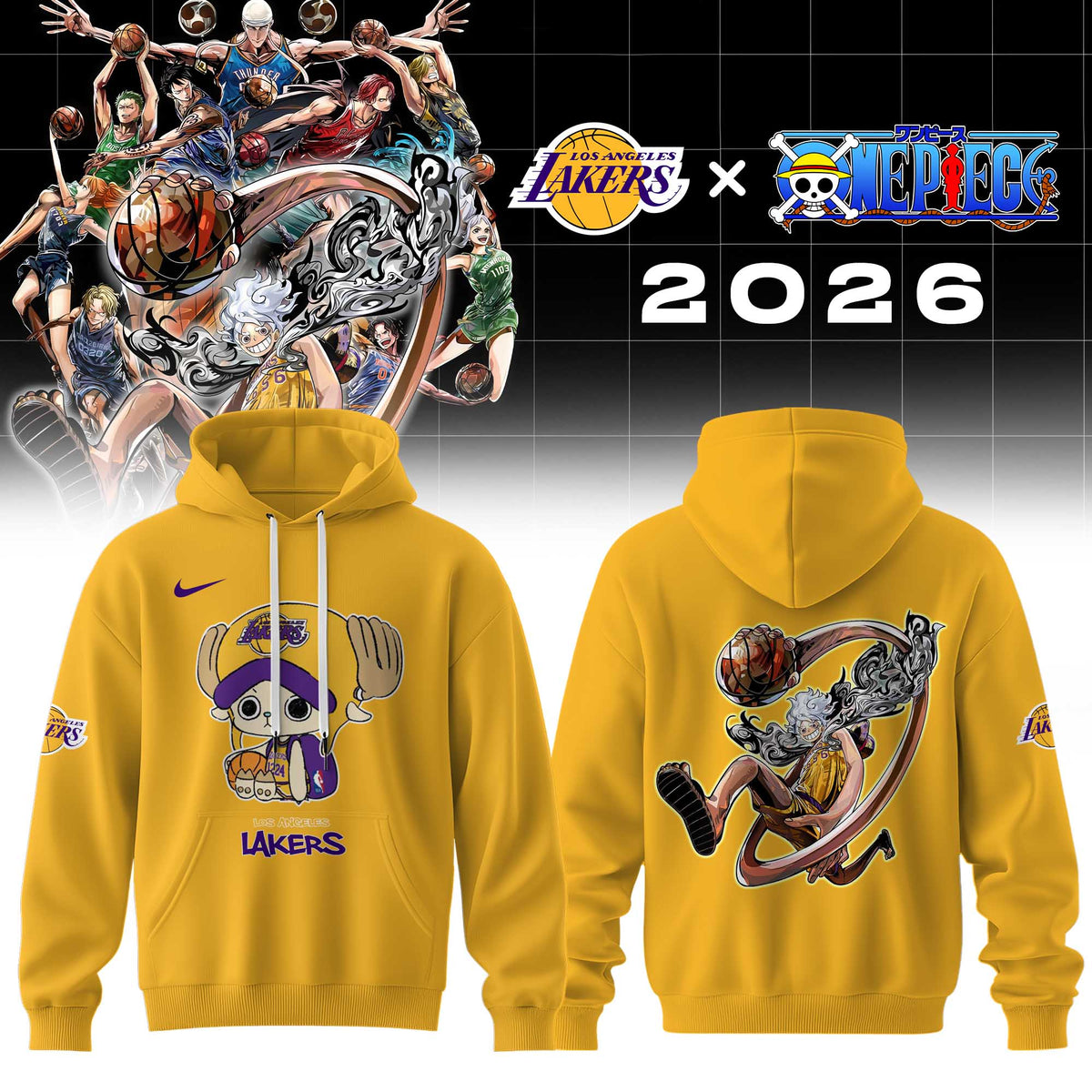 Los Angeles Lakers x One Piece 2026 Uniform