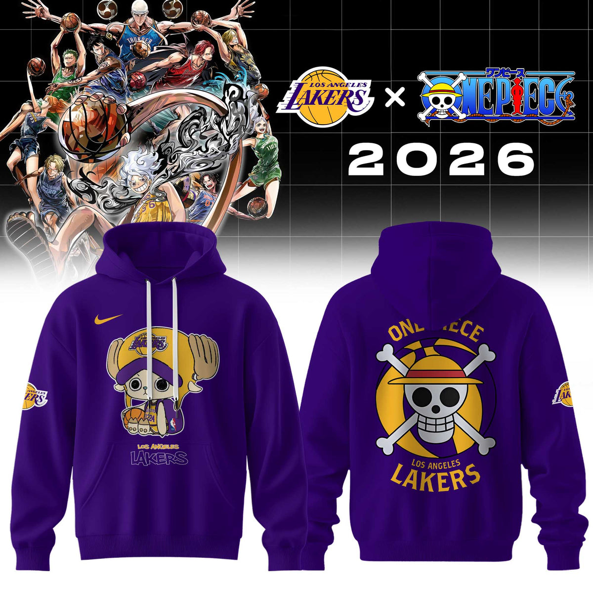 Los Angeles Lakers x One Piece 2026 Uniform