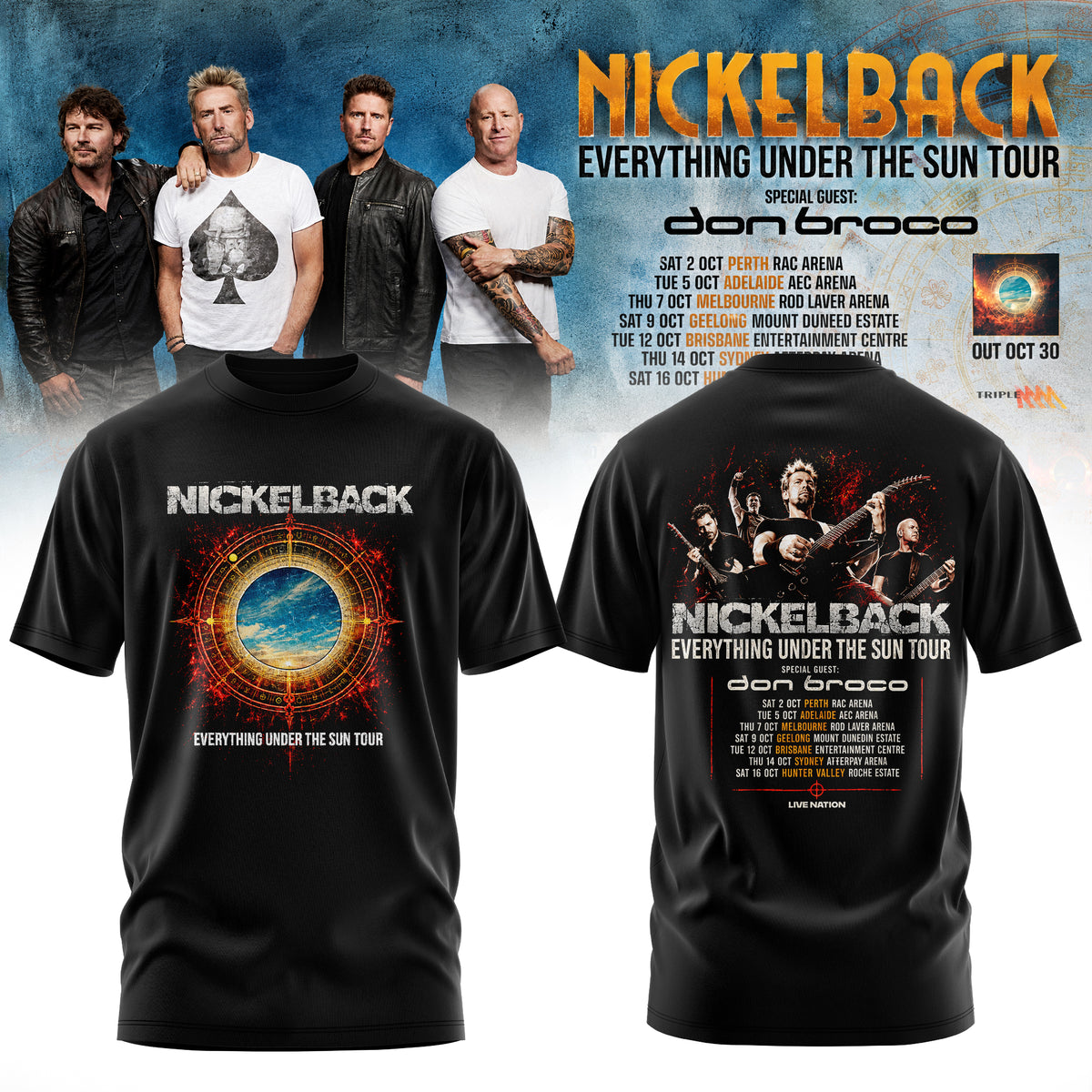 NICKELBACK — EVERYTHING UNDER THE SUN TOUR Limited Edition Shirt