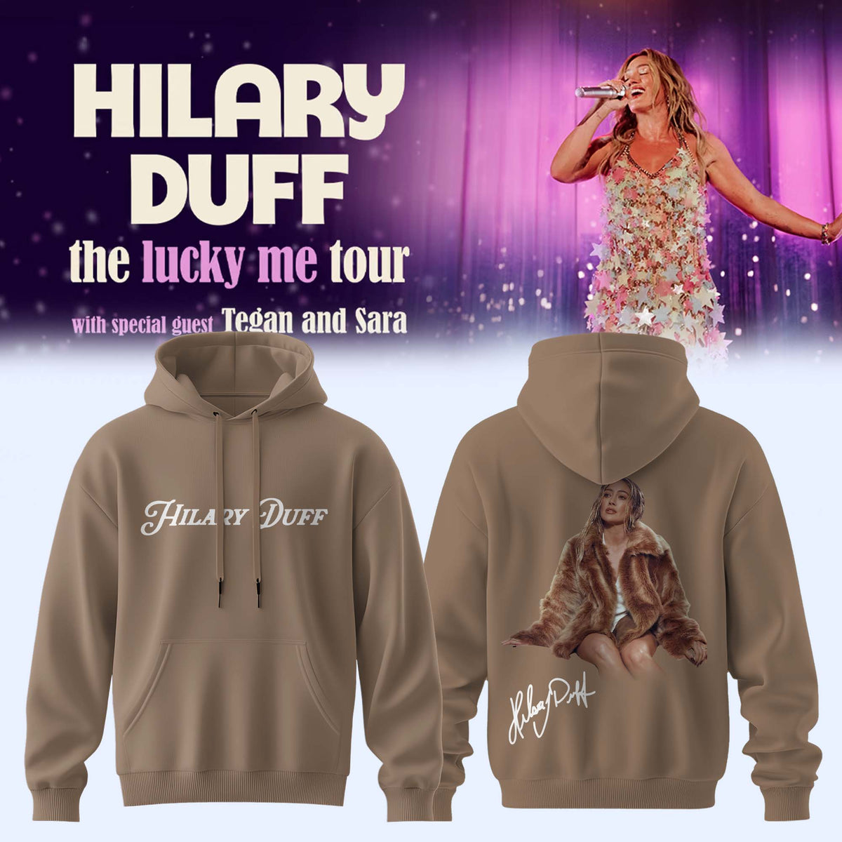 Hilary Duff – “The Lucky Me Tour 2027”. Limited Edition Hoodie