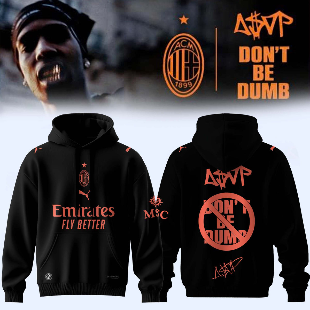 A$AP ROCKY × AC Milan Limited Edition Hoodie