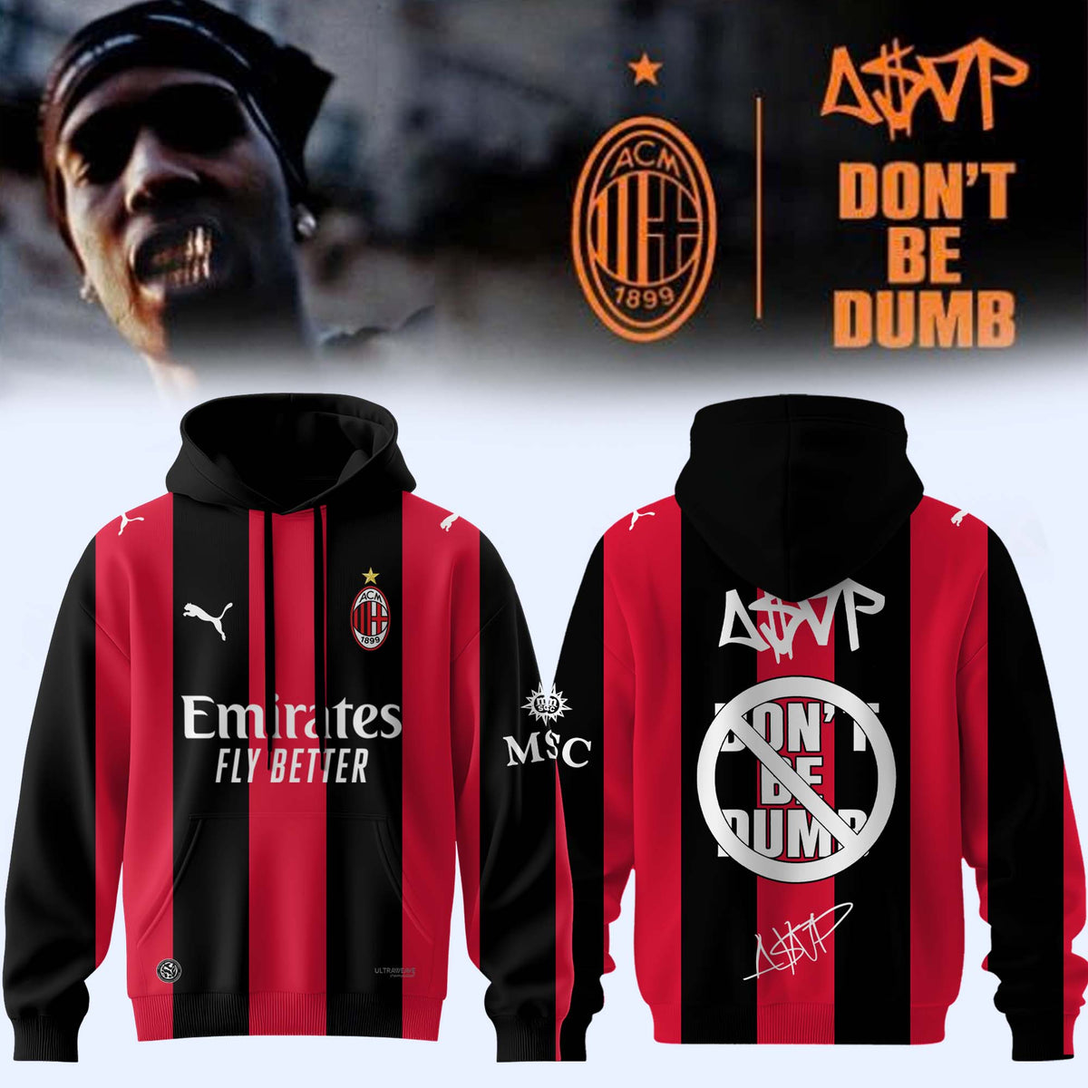 A$AP ROCKY × AC Milan Limited Edition Hoodie