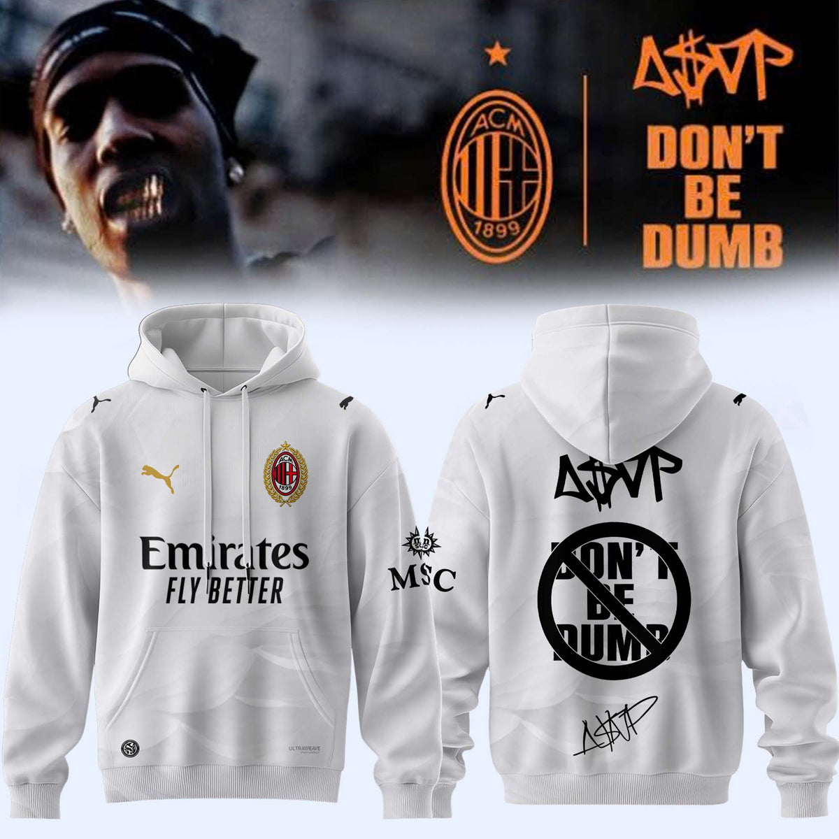 A$AP ROCKY × AC Milan Limited Edition Hoodie