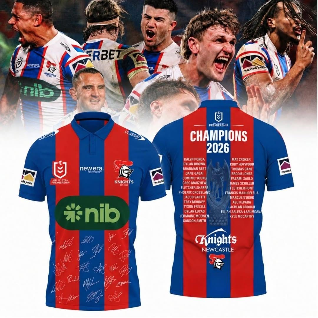 Limited Edition Newcastle Knights 🏆 NRL Premiers 2026 Polo