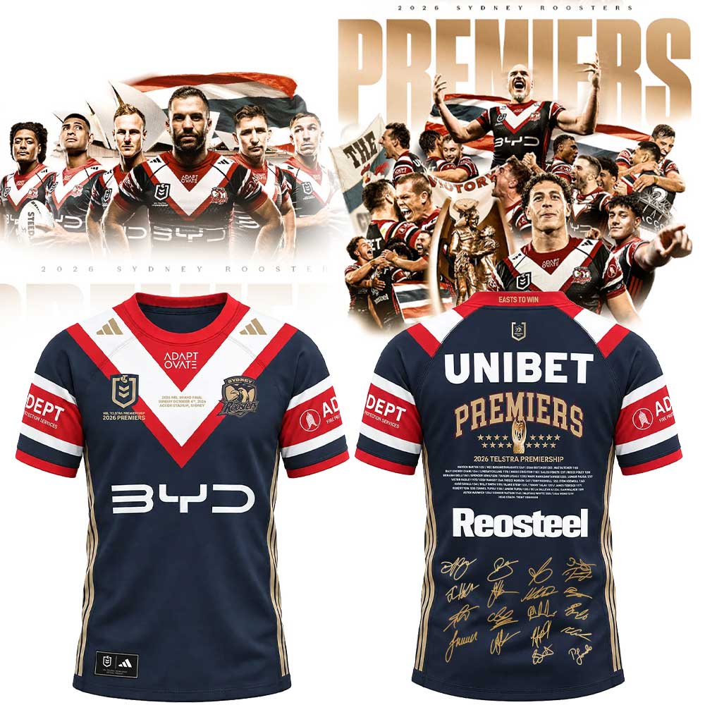 Limited Edition Sydney Roosters NRL Premiers 2026 Shirt