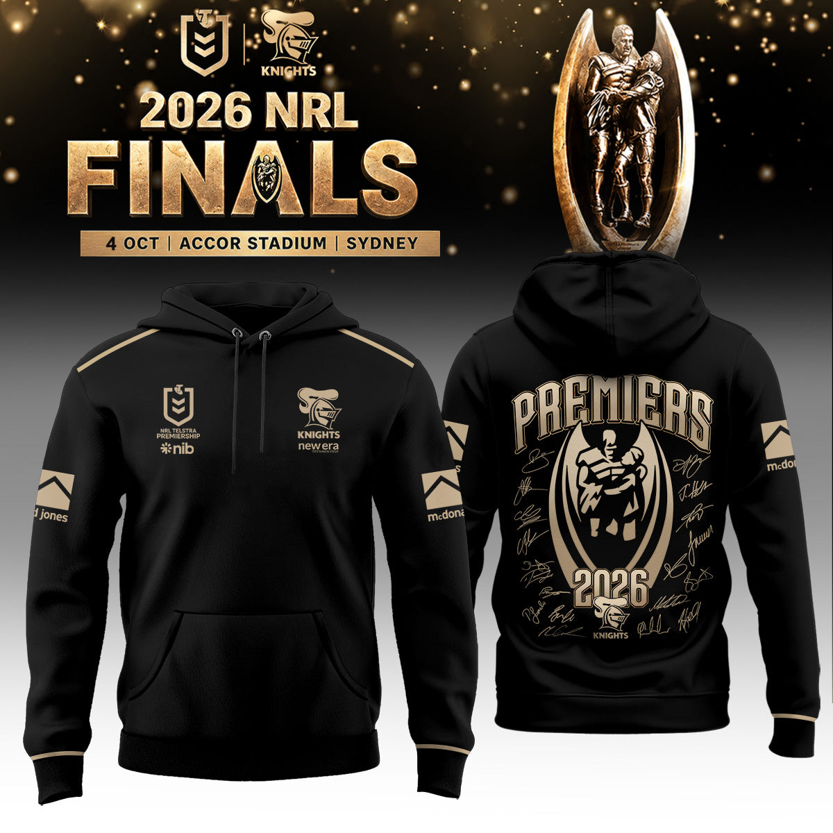 Newcastle Knights NRL Premiers 2026 Hoodie