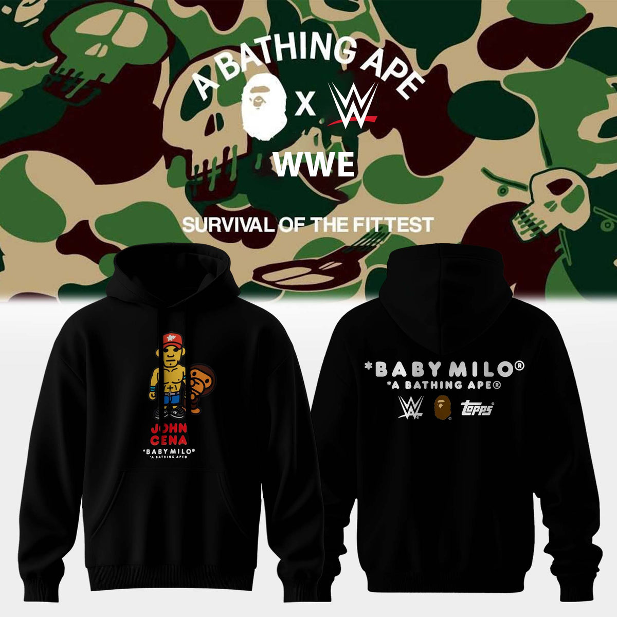 BAPE® x WWE The Fittest Hoodie