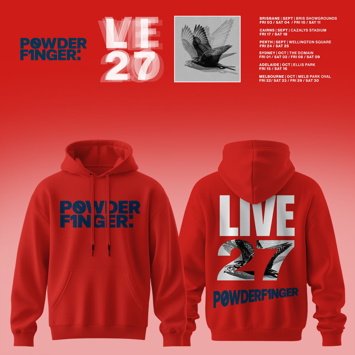 Powderfinger – Live Australia 2027 Hoodie