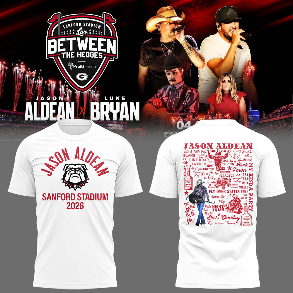 Limited Edition JA x LB “Live Between The Hedges” At Sanford Stadium Tshirt