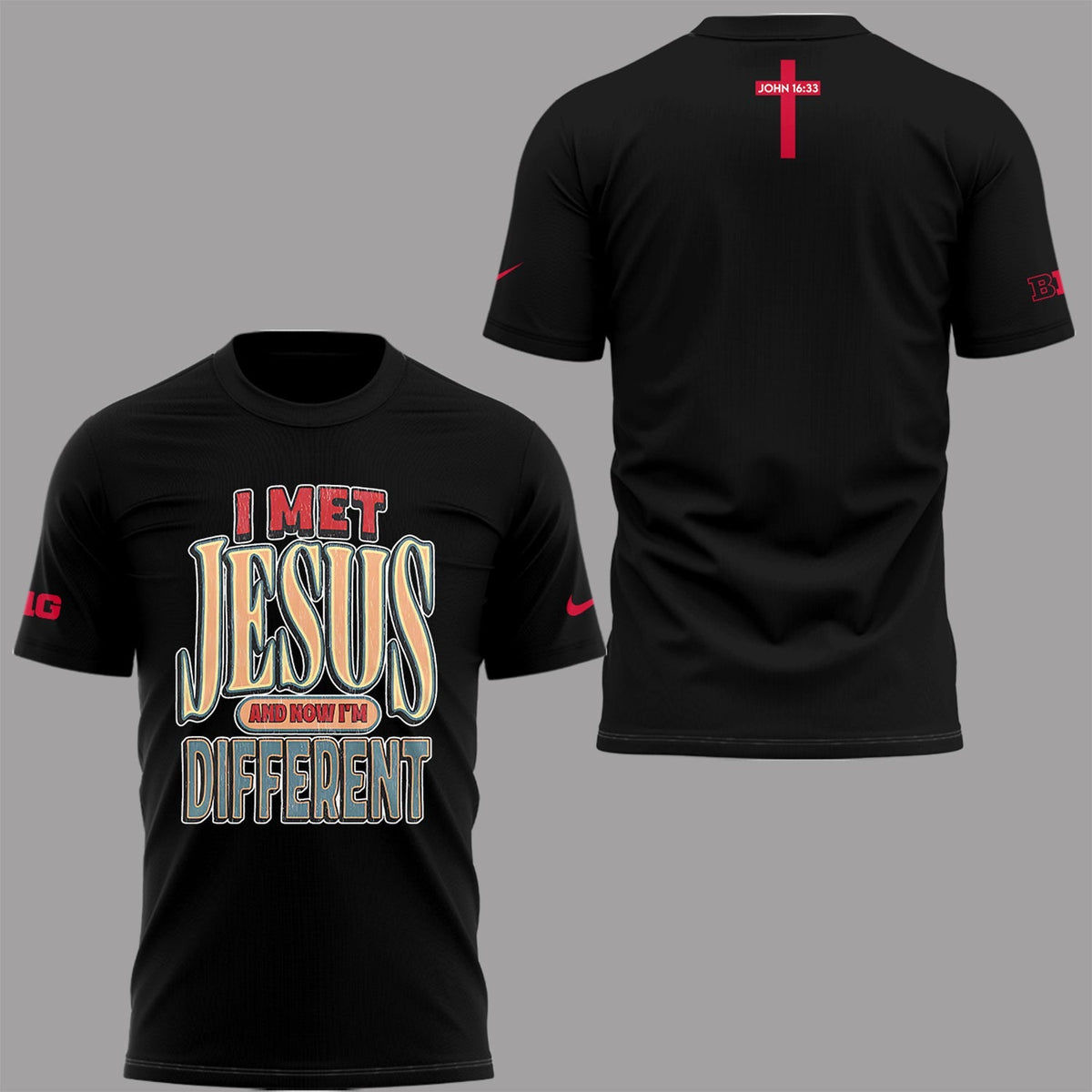 Back at Ohio State, J.T. Tuimoloau makes a statement in the ˜I MET JESUS AND NOW I™M DIFFERENT™ T-Shirt