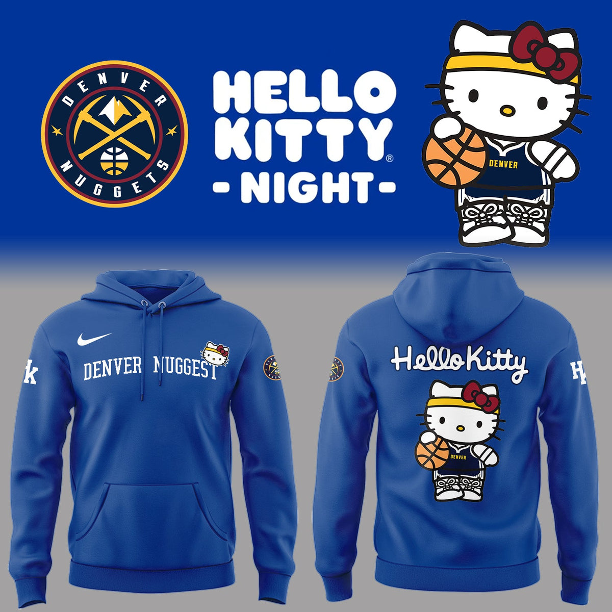 Limited Edition Nuggets x Hello Kitty Night Hoodie
