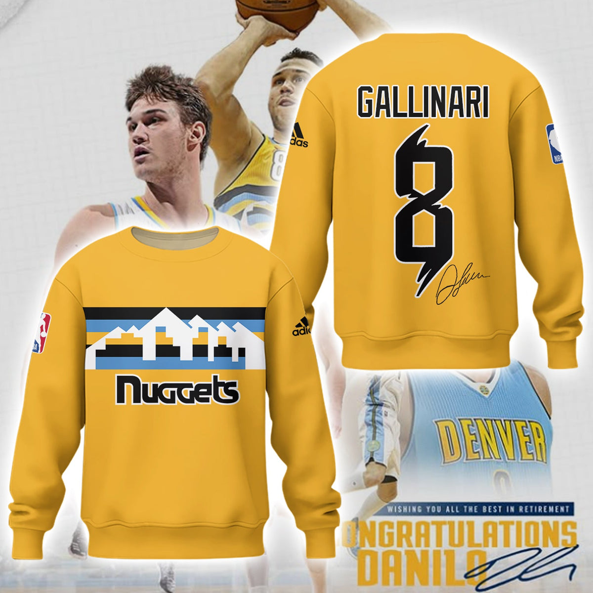 Limited Edition Nuggets Danilo Gallinari Sweatshirt