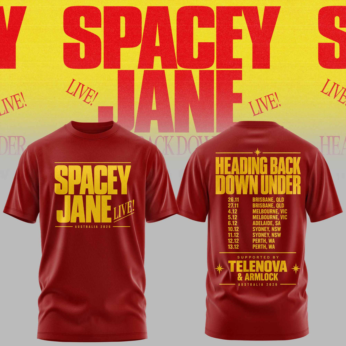 Spacey Jane – Heading Back Down Under Australian Tour Limited Shirt