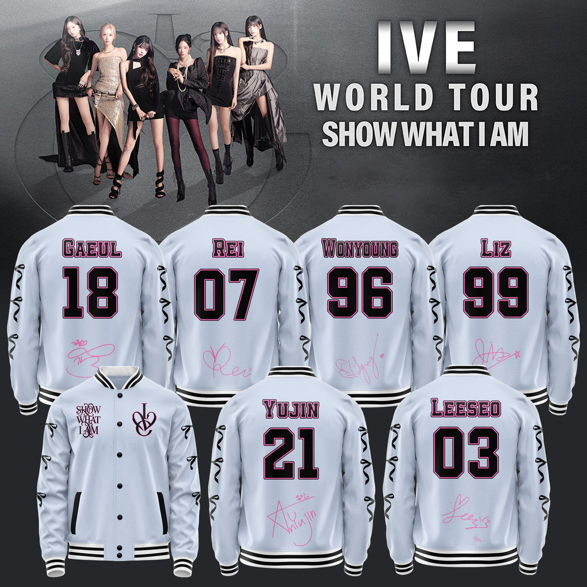 IVE -WORLD TOUR SHOW WHAT I AM� “ Baseball jacket