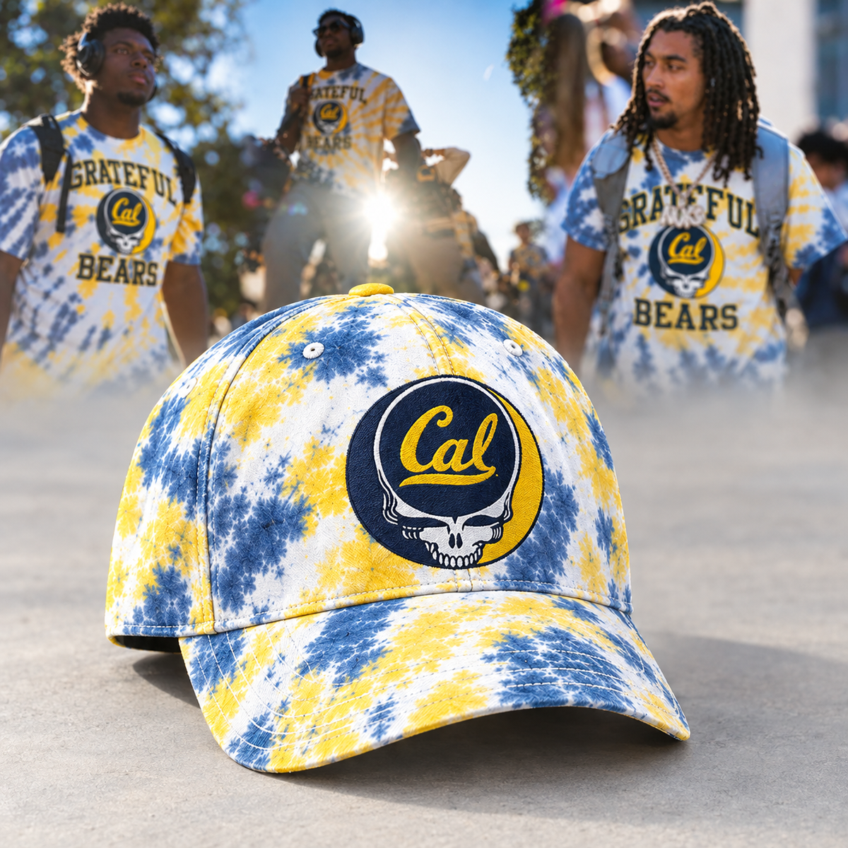 2026 New T-Shirt Blue & Gold Cal Football x Grateful Dead