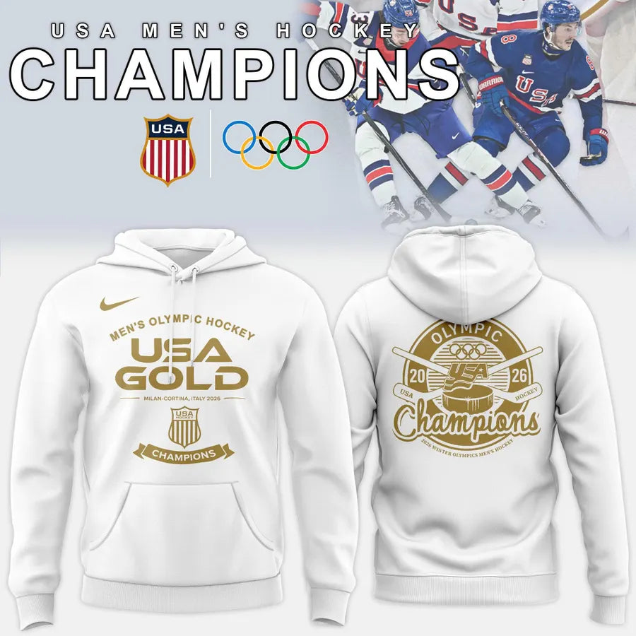 USA Men’s National ICE Hockey Team 2026 Olympic Gold Exclusive Hoodie