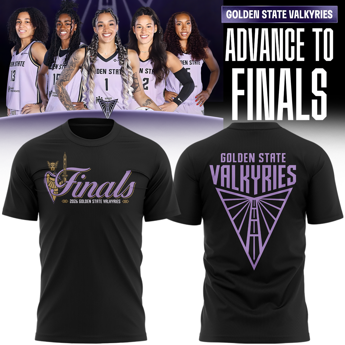 Limited edition Golden State Valkyries 2026 Finals T-Shirt