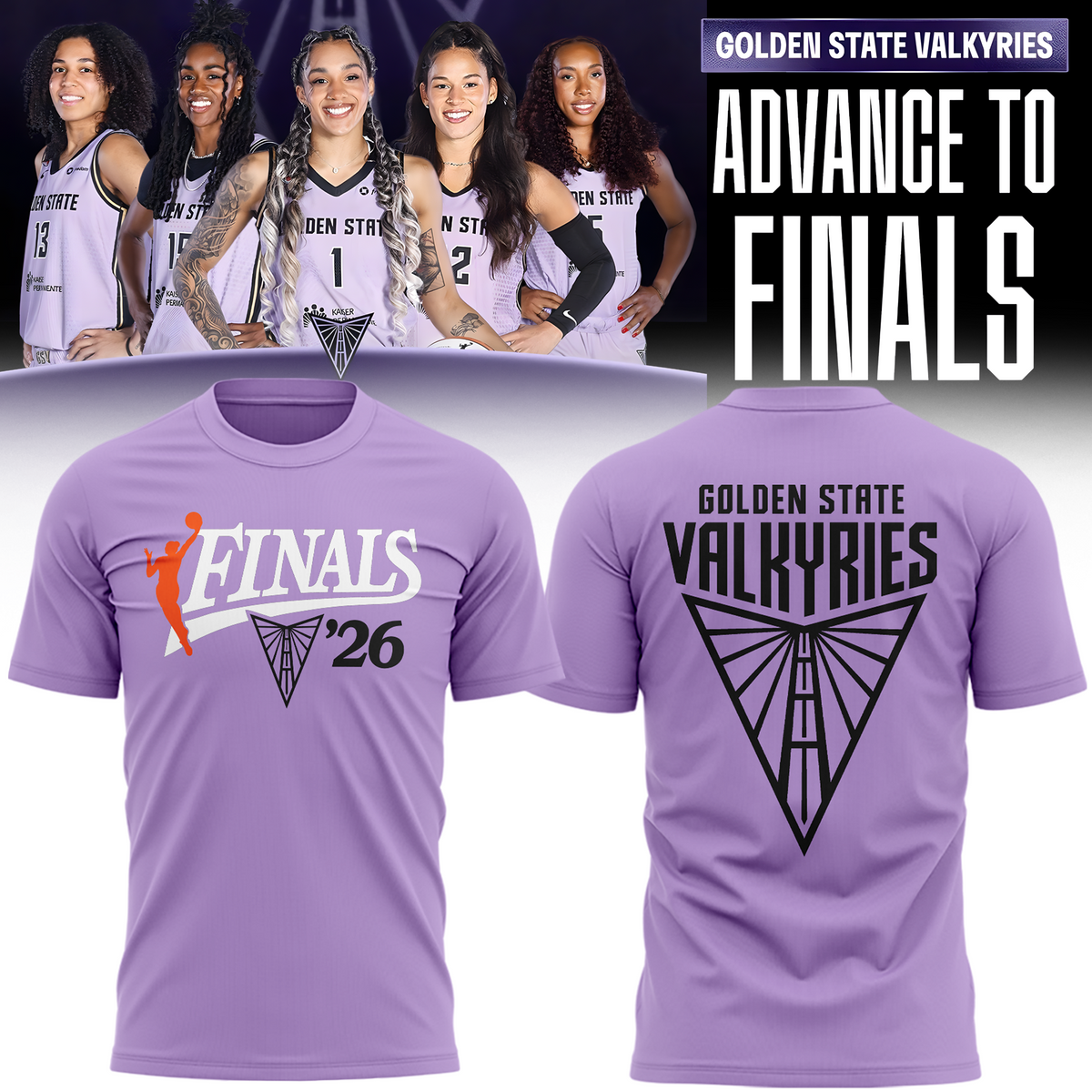 Limited edition Golden State Valkyries 2026 Finals T-Shirt
