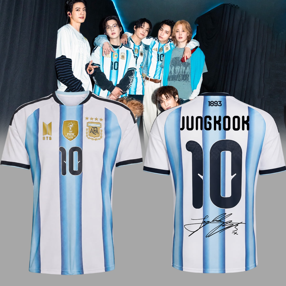 Argentina National Football Club x BTS WORLD TOUR ‘ARIRANG’ Limited Edition Signature – Jersey