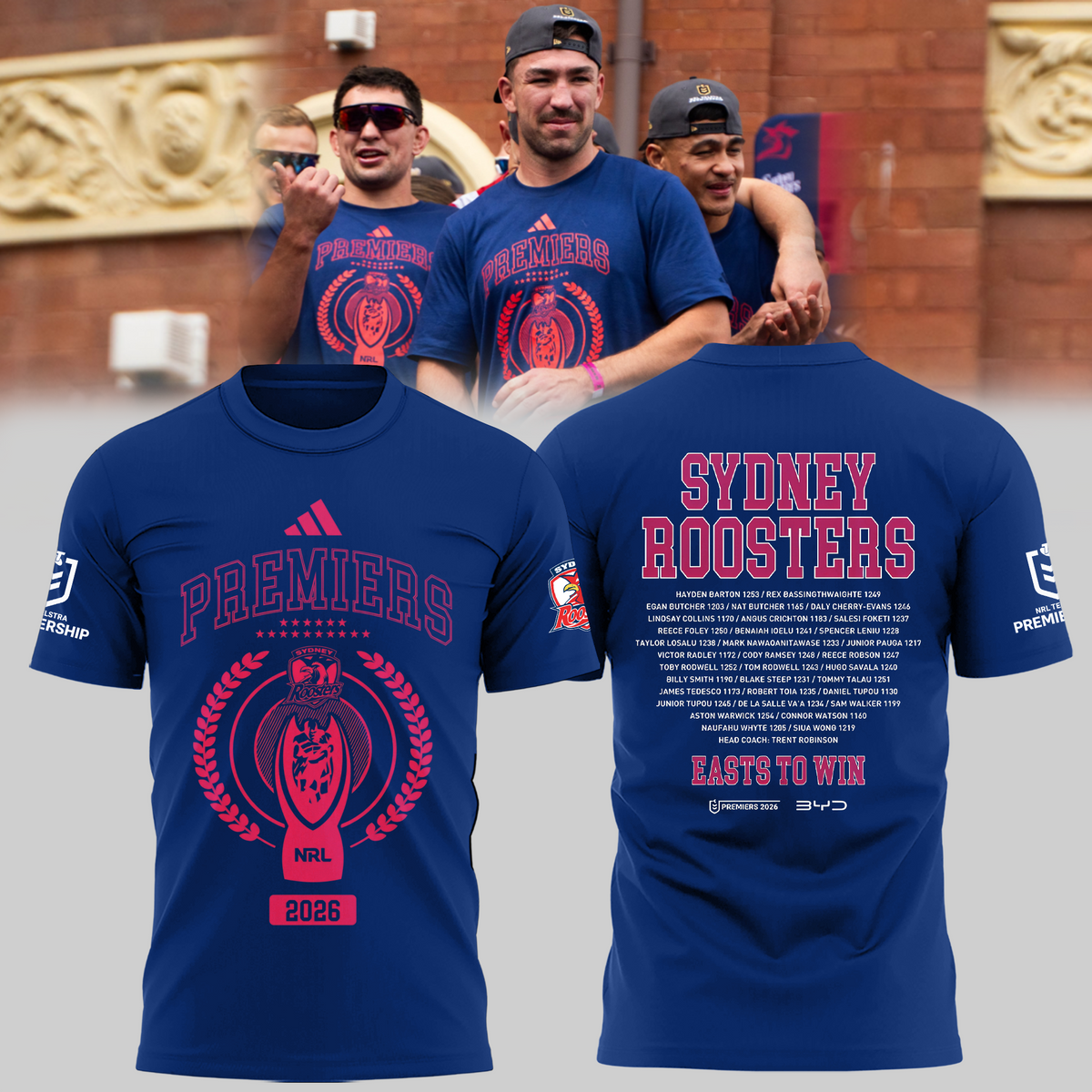 Limited Edition Sydney Roosters NRL Premiers 2026 Shirt
