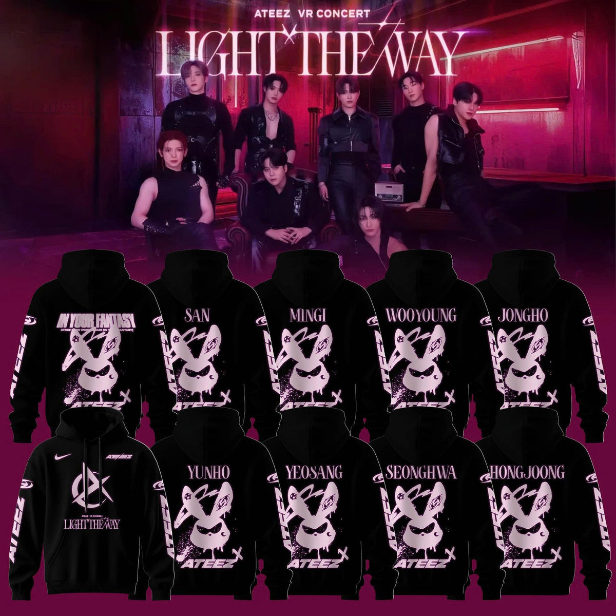 Ateez VR Concert Light The Way “ Limited Hoodie