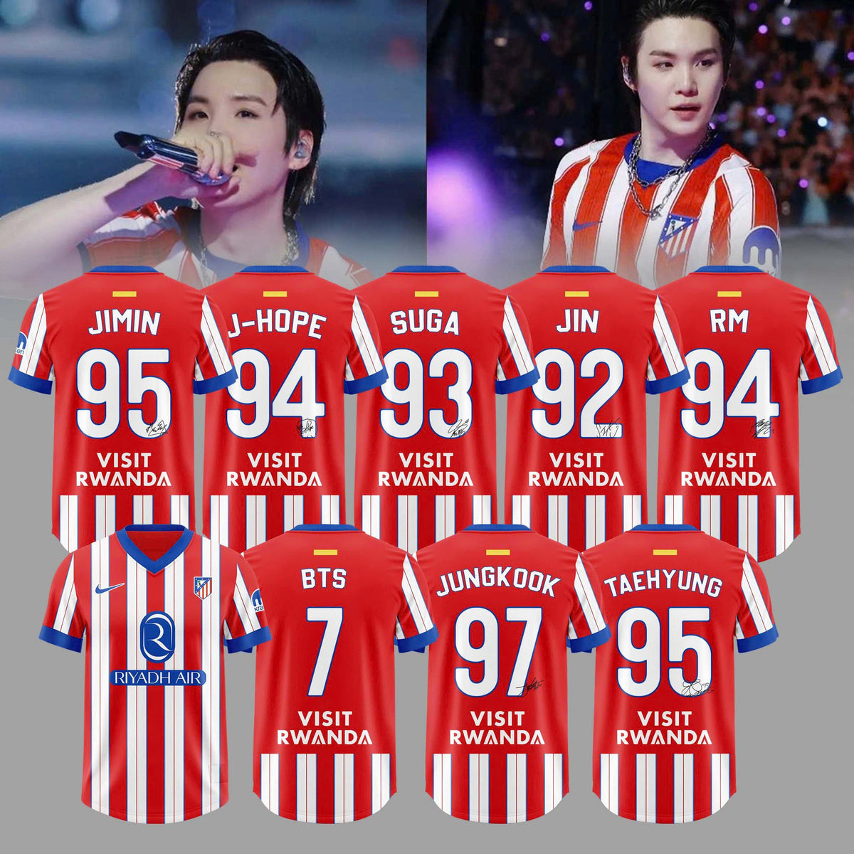 BTS x Atlético Madrid 2026 Edition Football Jersey
