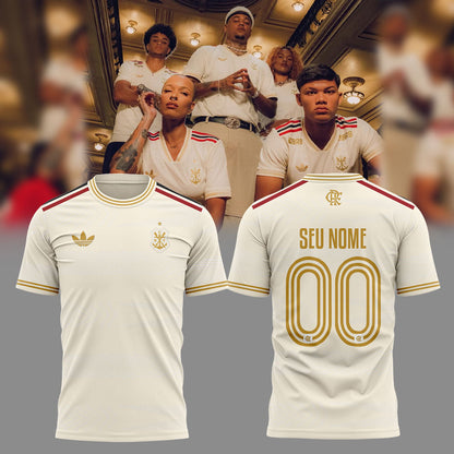 Edição Limitada Manto Flamengo Jogo 3 2025 Nome personalizado, número para fãs Shirt