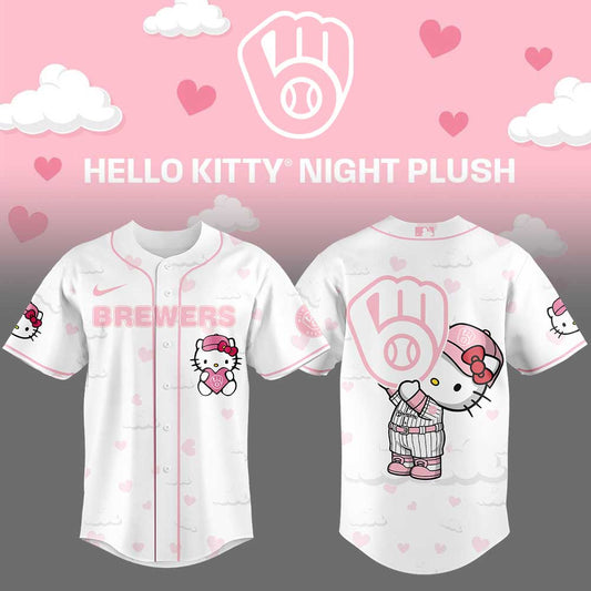 Limited Edition Milwaukee Brewers x Hello Kitty Night Plus Jersey