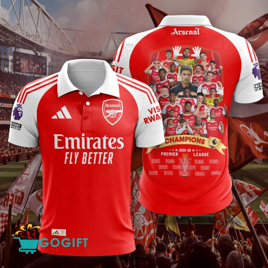 Arsenal F.C. – 2025–26 Premier League Champions Limited Edition Polo