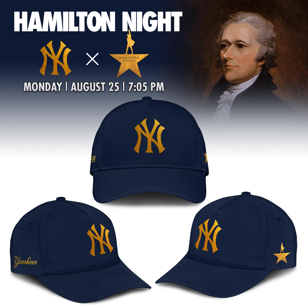 New York Yankees MLB x Hamilton Night 2025 Limited Edition T-Shirt
