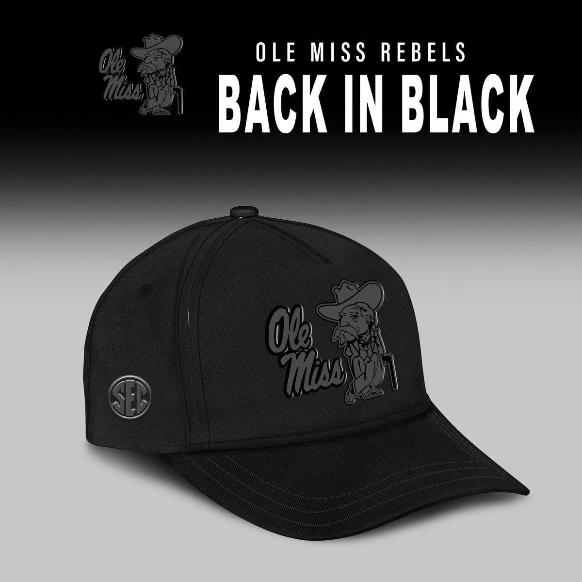 Ole Miss Football Back In Black Limited Edition Combo T-shirt