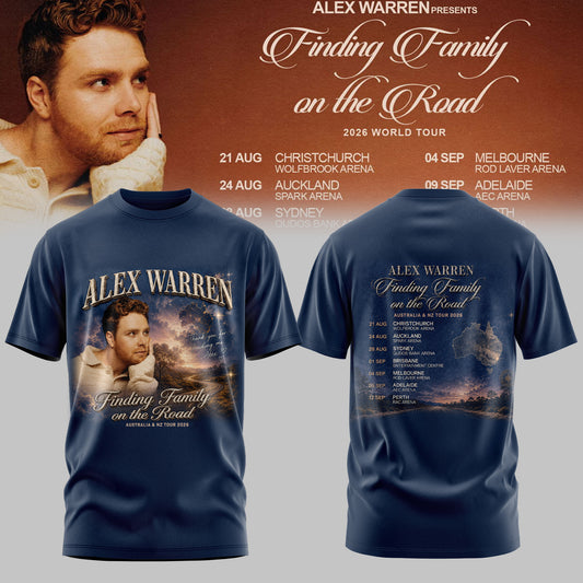Alex Warren: Finding Family on the Road AUS & NZ Tour 2026 Limited T-Shirt