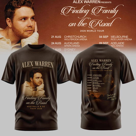 Alex Warren: Finding Family on the Road AUS & NZ Tour 2026 Limited T-Shirt