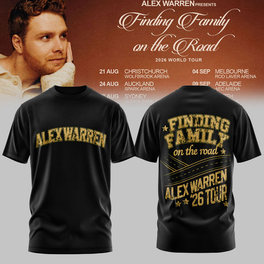 Alex Warren: Finding Family on the Road AUS & NZ Tour 2026 Limited T-Shirt