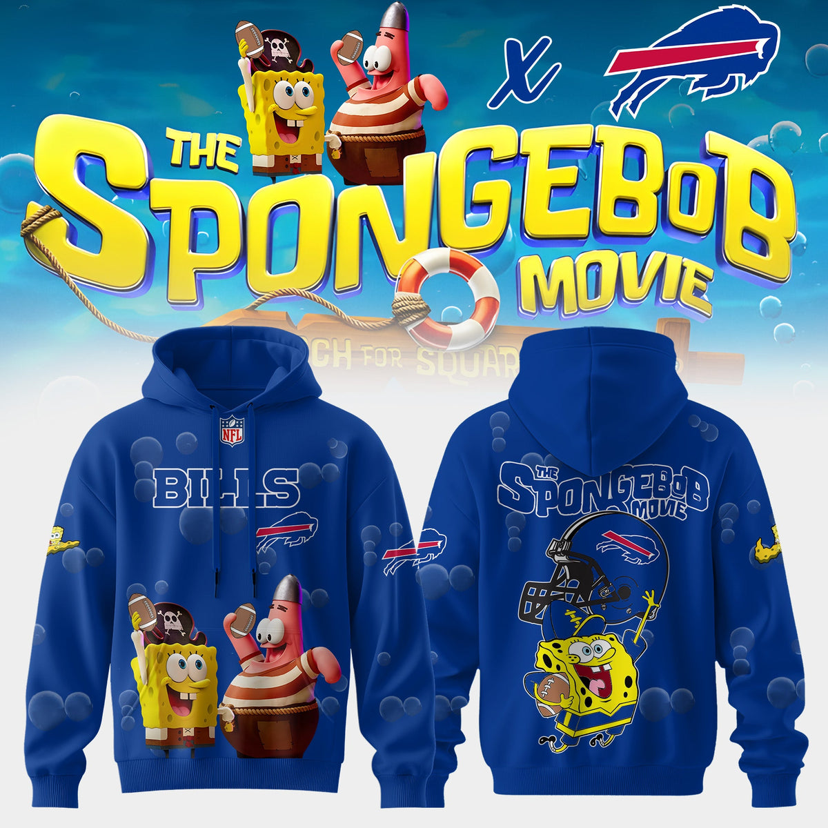 NFL x SpongeBob Limited Edition “ Hoodie V2
