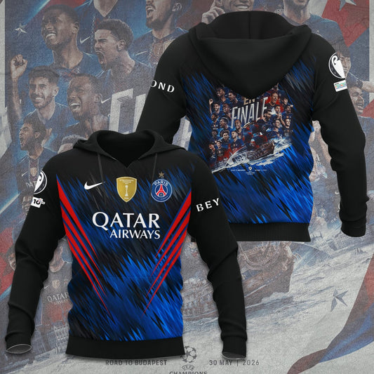 Paris Saint-Germain F.C Champions League Final 2026 3D Apparel Hoodie