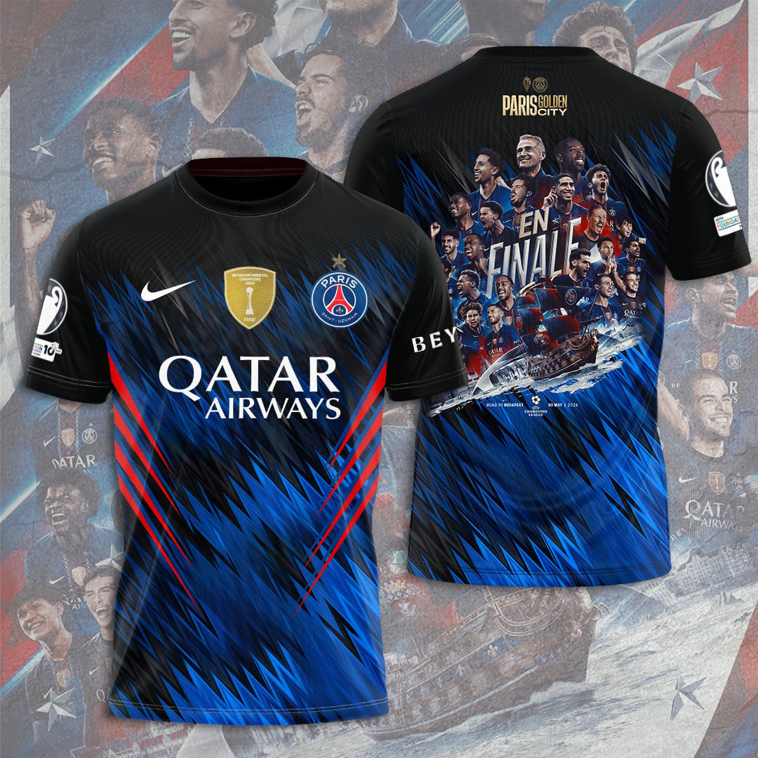 Paris Saint-Germain F.C Champions League Final 2026 3D Apparel T-Shirt