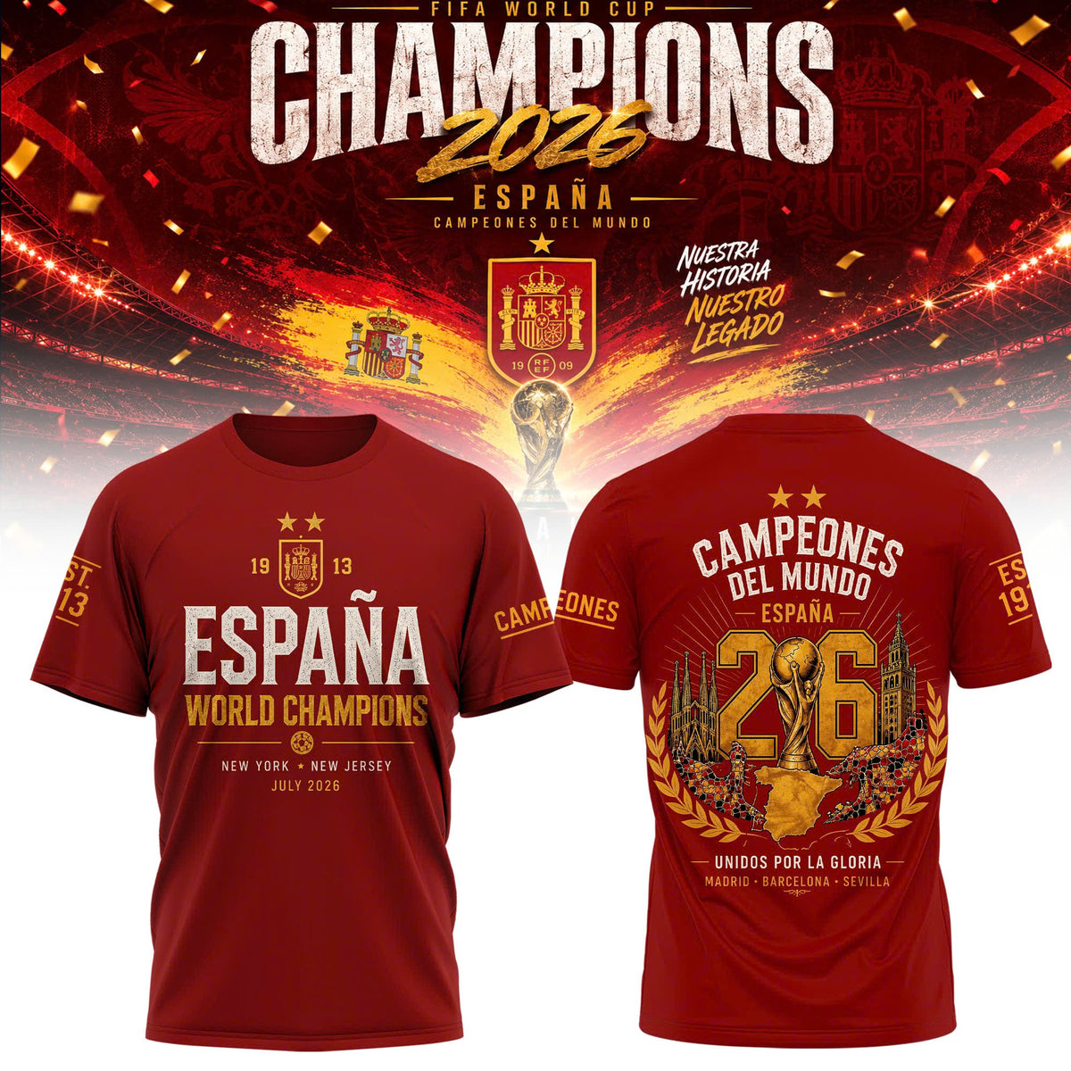 Spain Champions World Cup 2026 Limited Edition Shirt