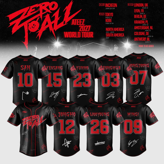 Ateez Zero To All World Tour 2027 Edition Jersey