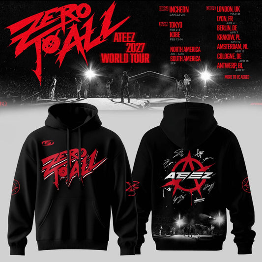 Ateez ZERO TO ALL WORLD TOUR 2027 Limited Edition Hoodie