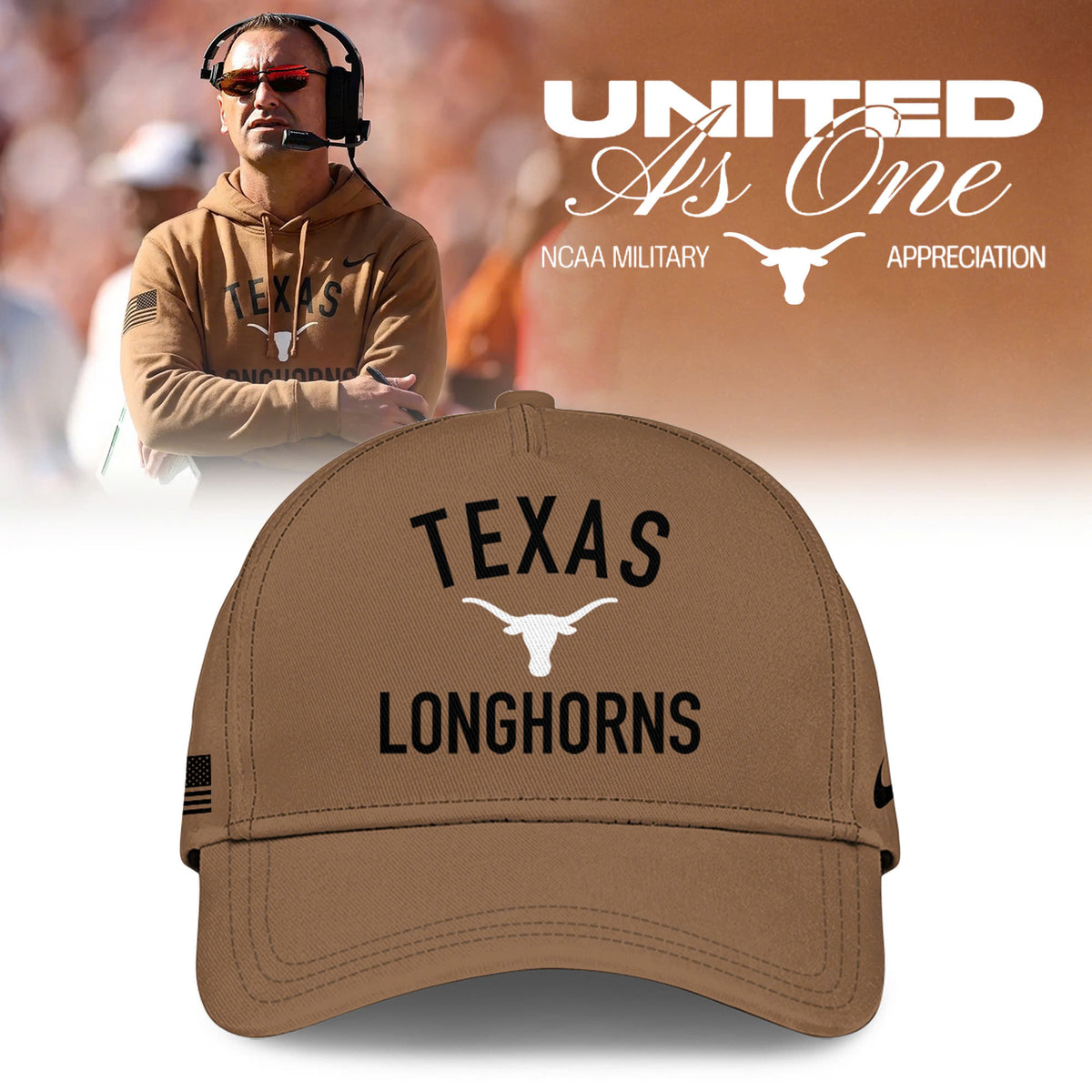 Texas Longhorns 2026 Military Appreciation Hoodie Camo