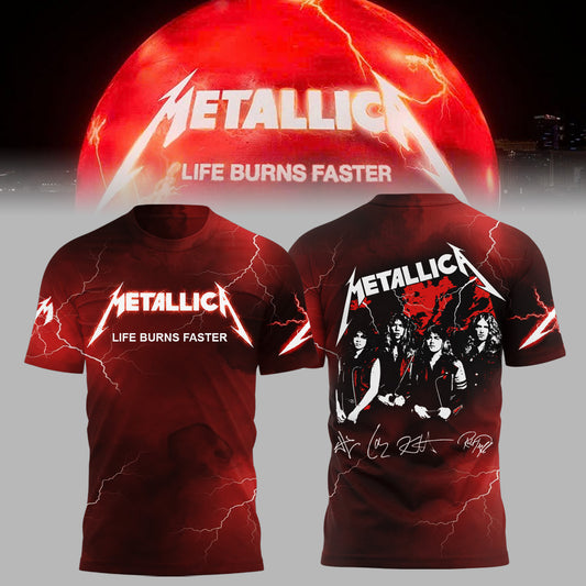 MTLC Life Burns Faster Sphere Las Vegas Concert Black Hoodie Shirt