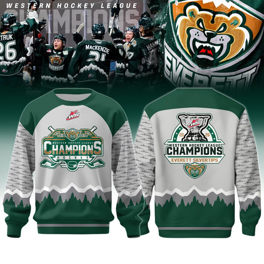 Everett Silvertips Champions Western Hockey League 2026 Sweatshirt Limited Edition