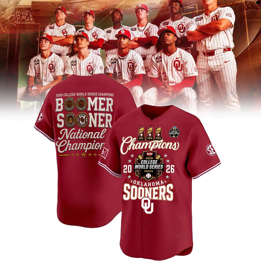 Oklahoma Sooners 2026 NCAA Baseball National Champions Jersey